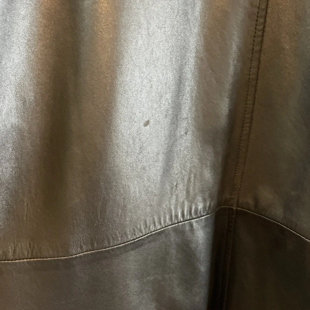 Vintage COACH Leather Women's Trench Coat Sz L Black 1996-1999 Soft Long Buttons